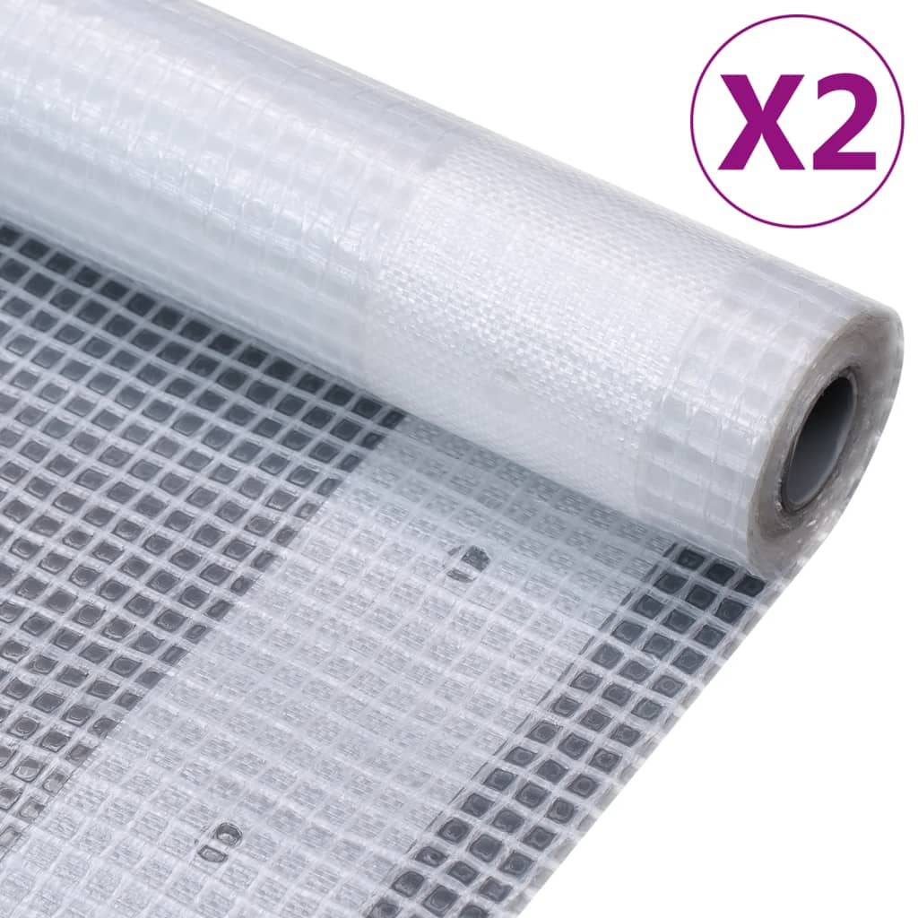 Krycí plachty 2 ks 260 g/m² 2 x 3 m bílé 3082811