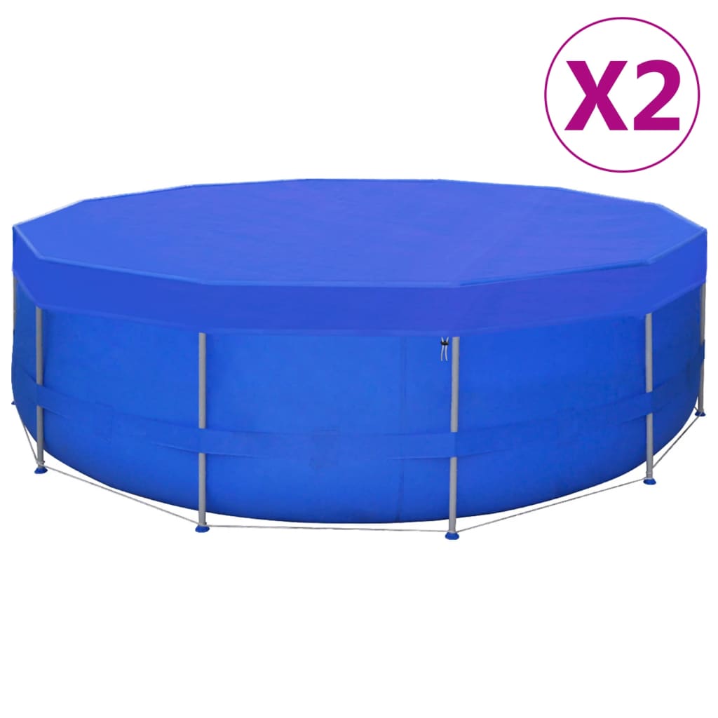Krycí plachty na bazén 2 ks PE kulaté 460 cm 90 g/m² 3082801