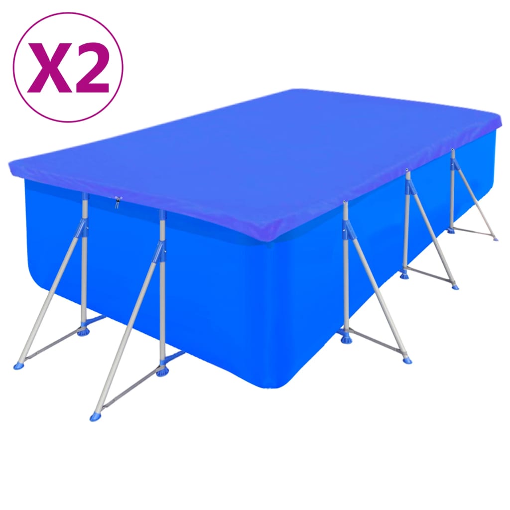 Krycí plachty na bazén 2 ks PE obdélníkové 90 g/m² 540 x 270 cm 3082805
