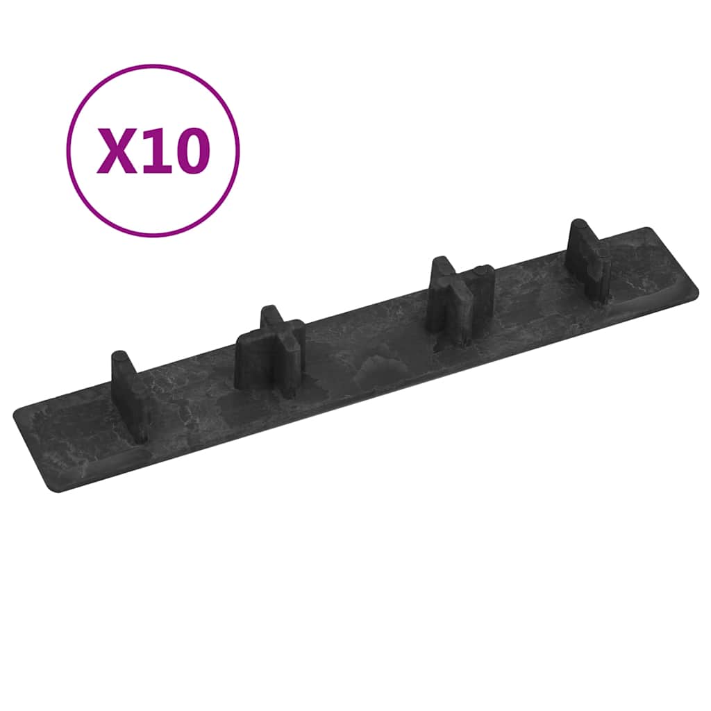 Koncové krytky 10 ks černé plast 149003