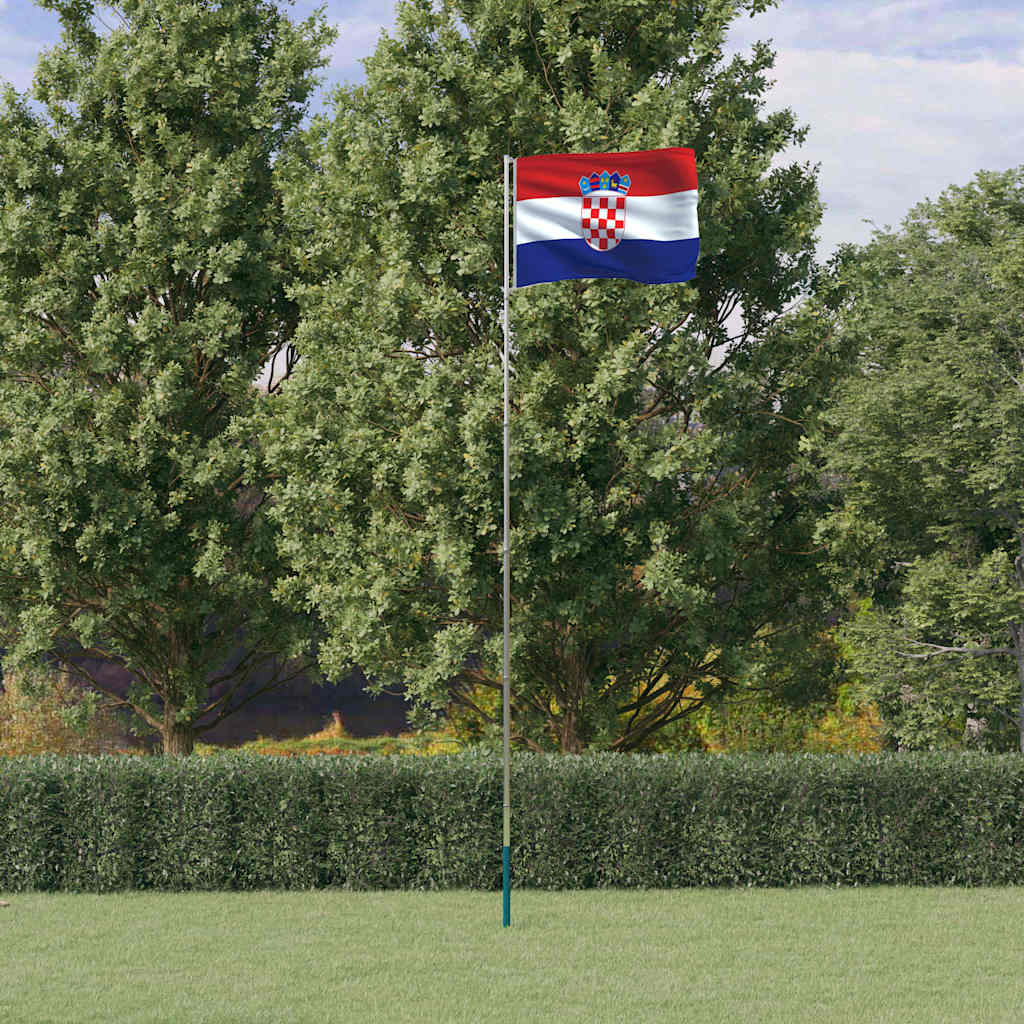 Vlajka Chorvatska a stožár 5,5 m hliník 3147128