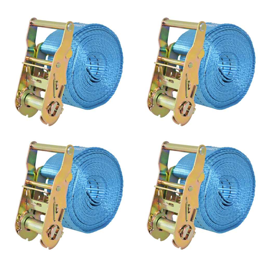 Ráčnové upínací pásy, 4 ks, 2 tuny, 6mx38mm, modré 142654