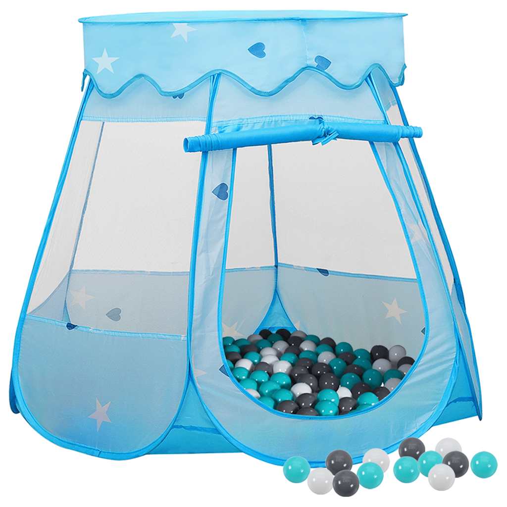 Dětský stan na hraní s 250 míčky modrý 102 x 102 x 82 cm 3107722