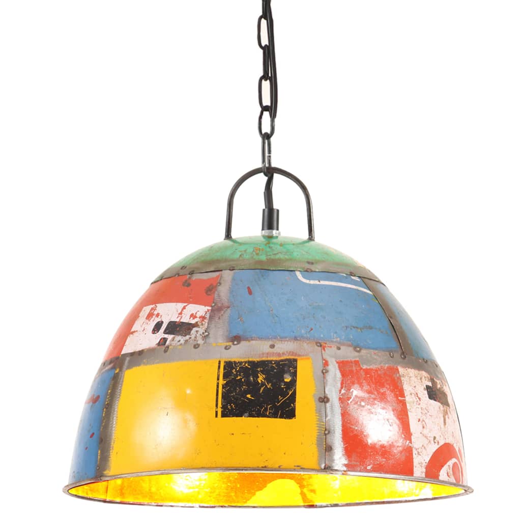 Industriální vintage závěsné svítidlo 25 W pestré kulaté 31 cm 320550