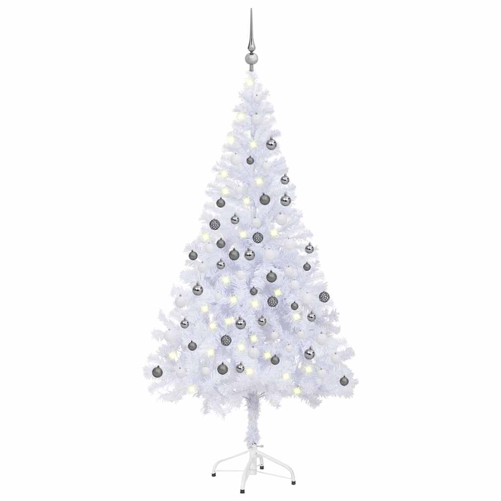 Umělý vánoční stromek s LED a sadou koulí 120 cm 230 větviček 3077664
