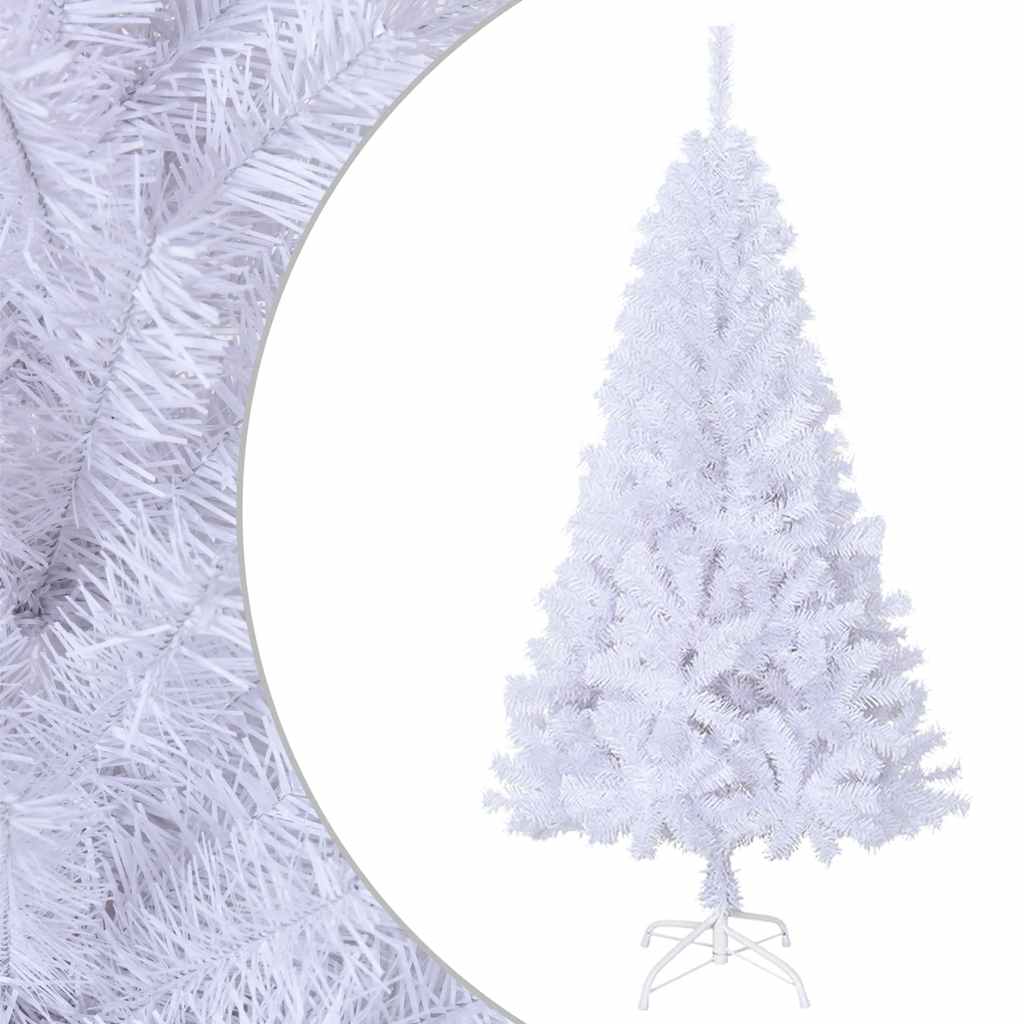 Umělý vánoční stromek s hustými větvemi bílý 150 cm PVC 321038