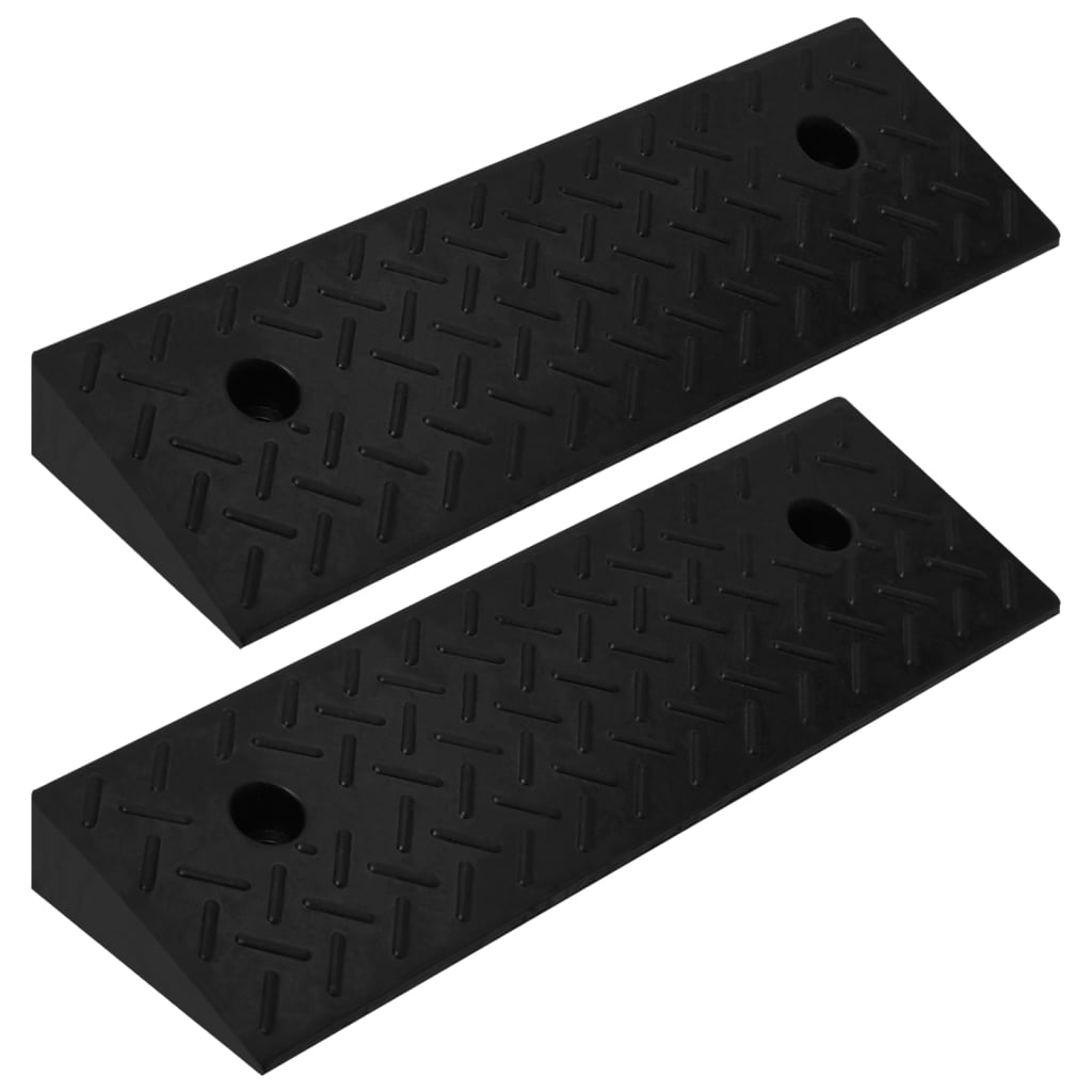 Nájezdové rampy na obrubník 2 ks 50 x 17,5 x 5 cm pryž 150980