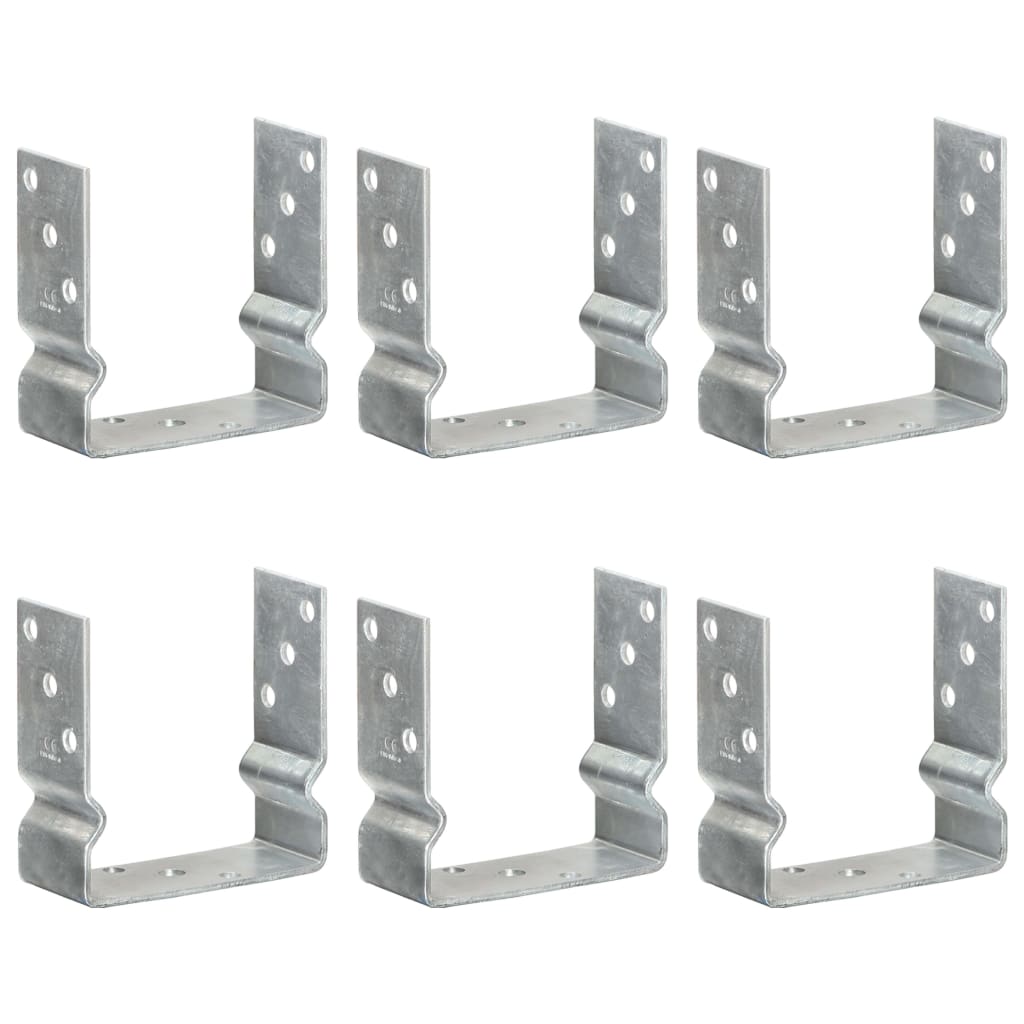 Plotové kotvy 6 ks stříbrné 14 x 6 x 15 cm pozinkovaná ocel 145342