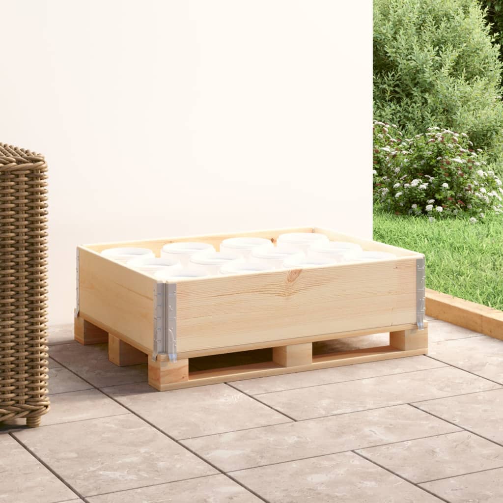 Paletový nástavec 60 x 80 cm masivní borové dřevo 310048