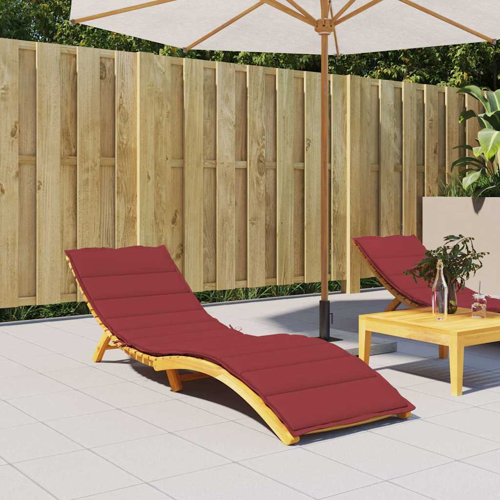 Poduška na lehátko vínová 200 x 60 x 3 cm oxfordská látka 314212