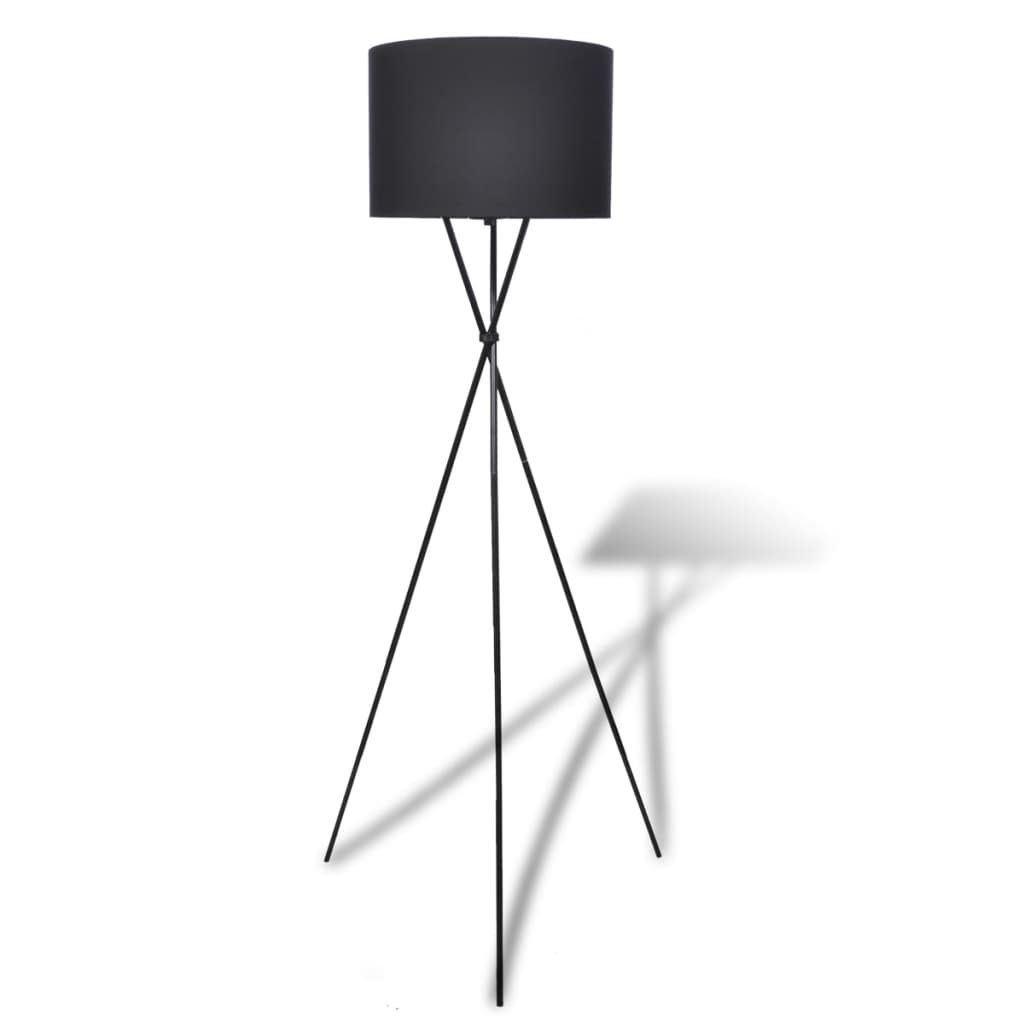 Stojací lampa s vysokým stojanem černá 240901