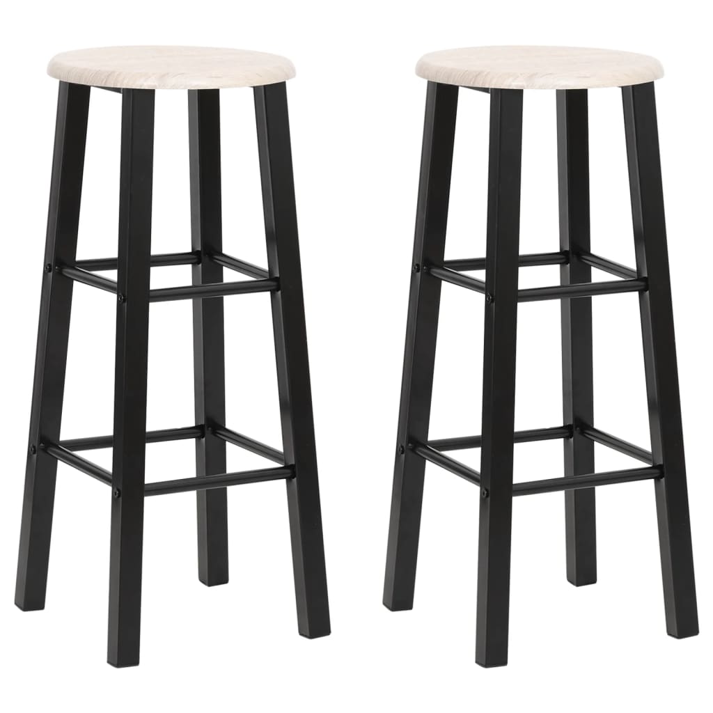 Barové stoličky 2 ks černé MDF 284388