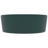 Luxusní umyvadlo přepad matné tmavě zelené 36 x 13 cm keramické 147036