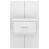 Nástěnný noční stolek bílý s vysokým leskem 810983