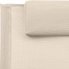 Zahradní lehátko s polštářem ocel a textilen krémové 317585