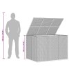 Zahradní úložný box PE ratan 145 x 100 x 103 cm šedý 317231