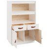 Skříň highboard bílá 67 x 40 x 108,5 cm masivní borové dřevo 820158