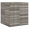 Zahradní úložný box PE ratan 100 x 97,5 x 104 cm šedý 317228