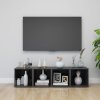 TV stolky 4 ks šedé vysoký lesk 37x35x37 cm kompozitní dřevo 805524