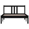 Rám postele černý masivní dřevo 100 x 200 cm 814878
