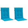 Podušky na židli nízké opěradlo 2 ks modré 100x50x3 cm oxford 47554