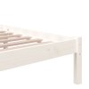 Rám postele bílý masivní dřevo 200 x 200 cm 814905