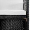 13dílný zahradní jídelní set s poduškami polyratan černý 42524