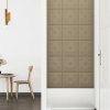 Nástěnné panely 12 ks cappuccino 30 x 30 cm umělá kůže 1,08 m² 343978