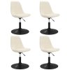 Otočné jídelní židle 4 ks krémové samet 338389