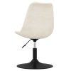 Otočné jídelní židle 4 ks krémové samet 338389