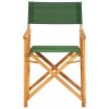 Režisérská židle masivní akáciové dřevo zelená 45953