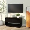 TV skříňka černá 74 x 34 x 40 cm masivní borové dřevo 813843