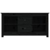 TV skříňka černá 103 x 36,5 x 52 cm masivní borové dřevo 814573
