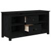 TV skříňka černá 103 x 36,5 x 52 cm masivní borové dřevo 814573