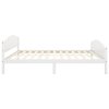 Rám postele bílý masivní borovice 140 x 200 cm 322034