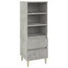 Skříň highboard betonově šedá 40 x 36 x 110 cm kompozitní dřevo 821240