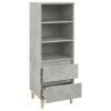 Skříň highboard betonově šedá 40 x 36 x 110 cm kompozitní dřevo 821240