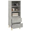 Skříň highboard betonově šedá 40 x 36 x 110 cm kompozitní dřevo 821240