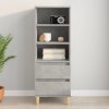 Skříň highboard betonově šedá 40 x 36 x 110 cm kompozitní dřevo 821240