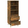 Skříň highboard kouřový dub 40 x 36 x 110 cm kompozitní dřevo 821241