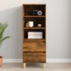 Skříň highboard kouřový dub 40 x 36 x 110 cm kompozitní dřevo 821241