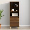 Skříň highboard hnědý dub 40 x 36 x 110 cm kompozitní dřevo 821243