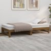 Výsuvná postel medově hnědá 2x (90 x 190 cm) masivní borovice 823417