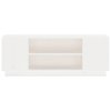 TV skříňka bílá 110 x 35 x 40,5 cm masivní borové dřevo 814410