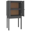 Skříň highboard šedá 60x40x120 cm masivní borové dřevo 821746