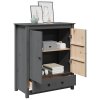 Skříň highboard šedá 83 x 41,5 x 100 cm masivní borové dřevo 823516