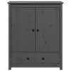 Skříň highboard šedá 83 x 41,5 x 100 cm masivní borové dřevo 823516