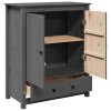 Skříň highboard šedá 83 x 41,5 x 100 cm masivní borové dřevo 823516