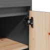 Skříň highboard šedá 60 x 40 x 116,5 cm masivní borové dřevo 814536