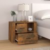 Noční stolek kouřový dub 60x36x45 cm kompozitní dřevo 816741